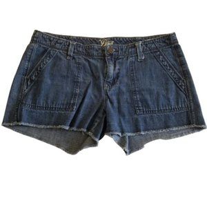 Old Navy The Diva Frayed Hem Jean Jorts Cutoffs Dark Wash Denim 10